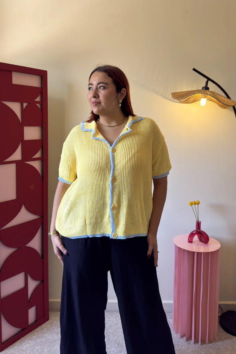 Blusa Amarilla con Contraste — BOLEM El Salvador