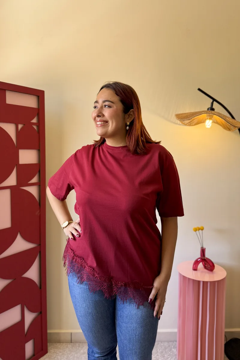 Blusa Encaje Roja — BOLEM El Salvador