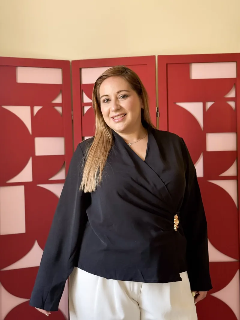Blusa Cruzada en azul marino plus size, tallas 1XL–4XL — BOLEM El Salvador