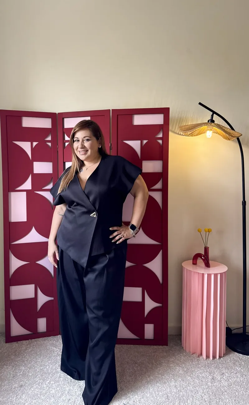 Conjunto Satinado en negro plus size, tallas 1XL–4XL — BOLEM El Salvador
