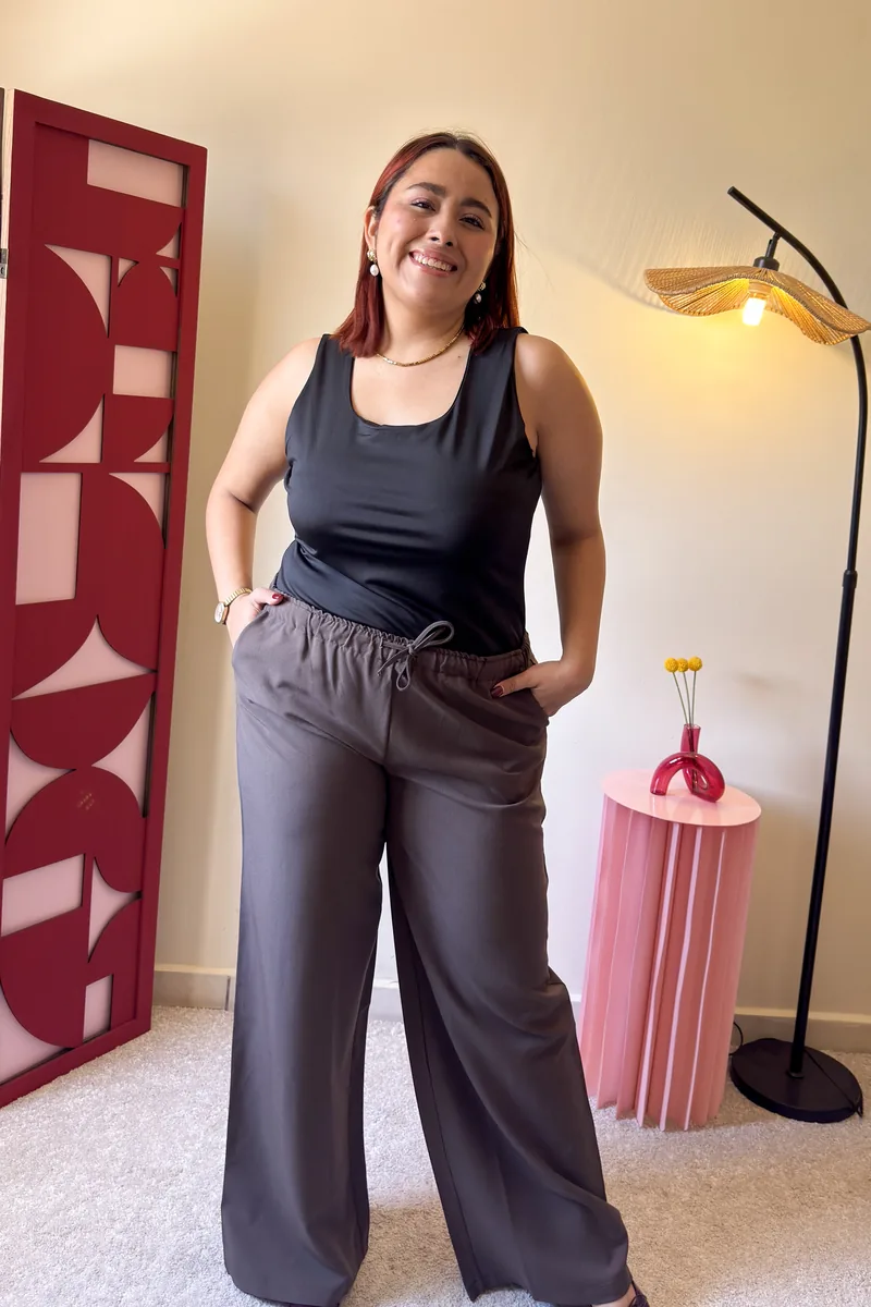 Pantalón Palazzo Gris — BOLEM El Salvador