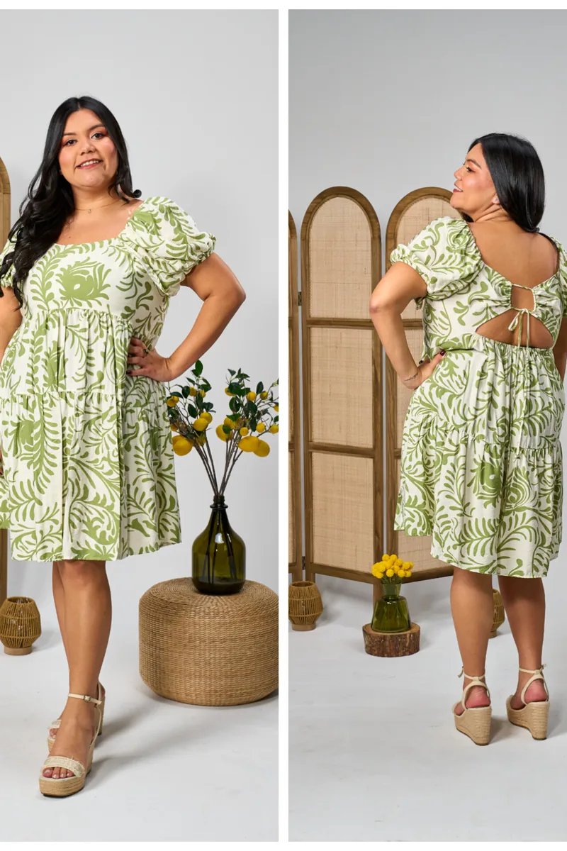 Vestido Batik Olivo — BOLEM El Salvador